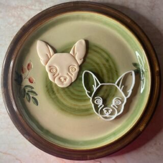 Chihuahua Dog Face Bunny Cookie, Fondant, Clay Cutter