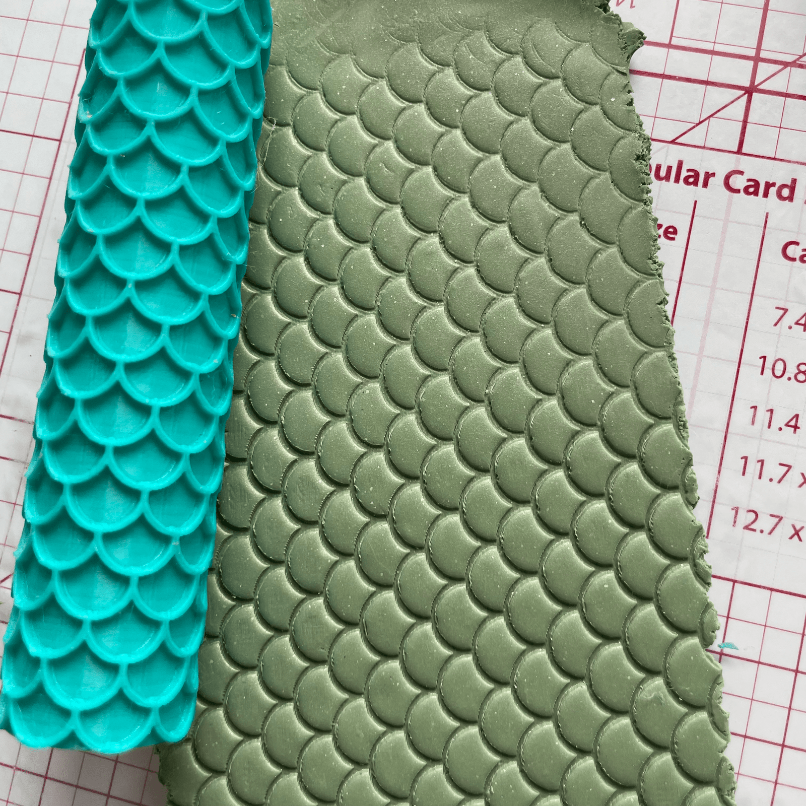 Mermaid Scales Fish Skin Texture Roller For Polymer Clay