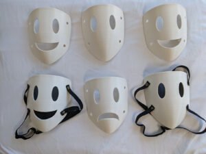 High-rise Invasion Cosplay Sniper Mask, Yayoi Kusakabe, Smile Mask, Yuri Honjô mask