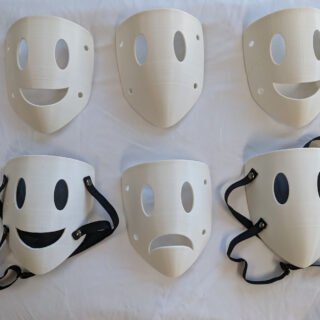High-rise Invasion Cosplay Sniper Mask, Yayoi Kusakabe, Smile Mask, Yuri Honjô mask