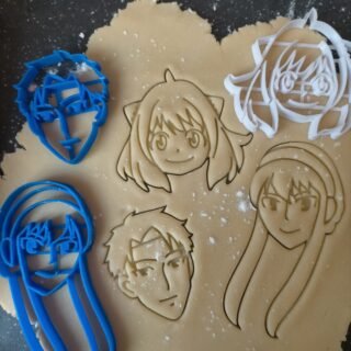 Spy X Family Anya, Loid, and Yor cutters for Cookie, Clay, Fondant
