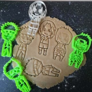 Naruto Punch Sakura, Sasuke, Kakashi, Naruto Cookie Cutters Set