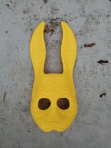 Rabbit Mask 3d Printed Display Wearable