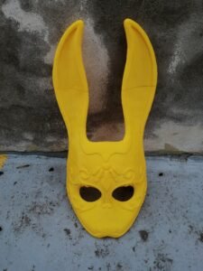 Rabbit Mask 3d Printed Display Wearable