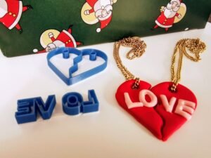 Valentine's Day Broken Heart Love polymer clay cutter tools