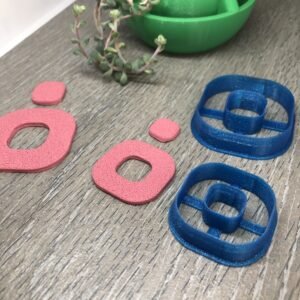 Squircle Shape Earring Cutter for Polymer Clay Art