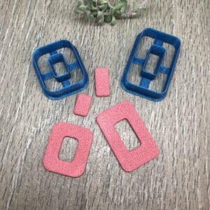 Rounded Rectangle Donut Earring Cutter for Polymer Clay Art