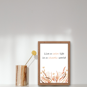 calm life wall printable art