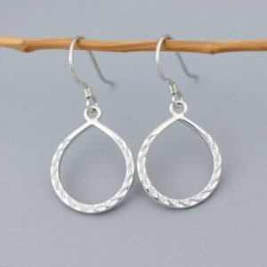 Brass Silver Plated Dangle Earrings for Women – Elegant Handmade Jewelry, Lightweight & Stylish