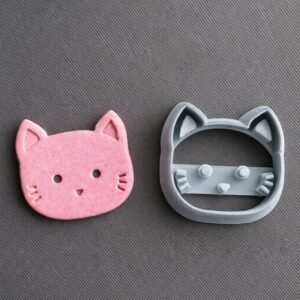 Cat Face Clay Stamp Embosser Cutter