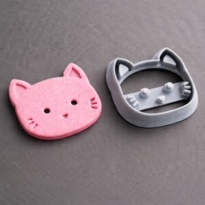 Cat Face Clay Stamp Embosser Cutter