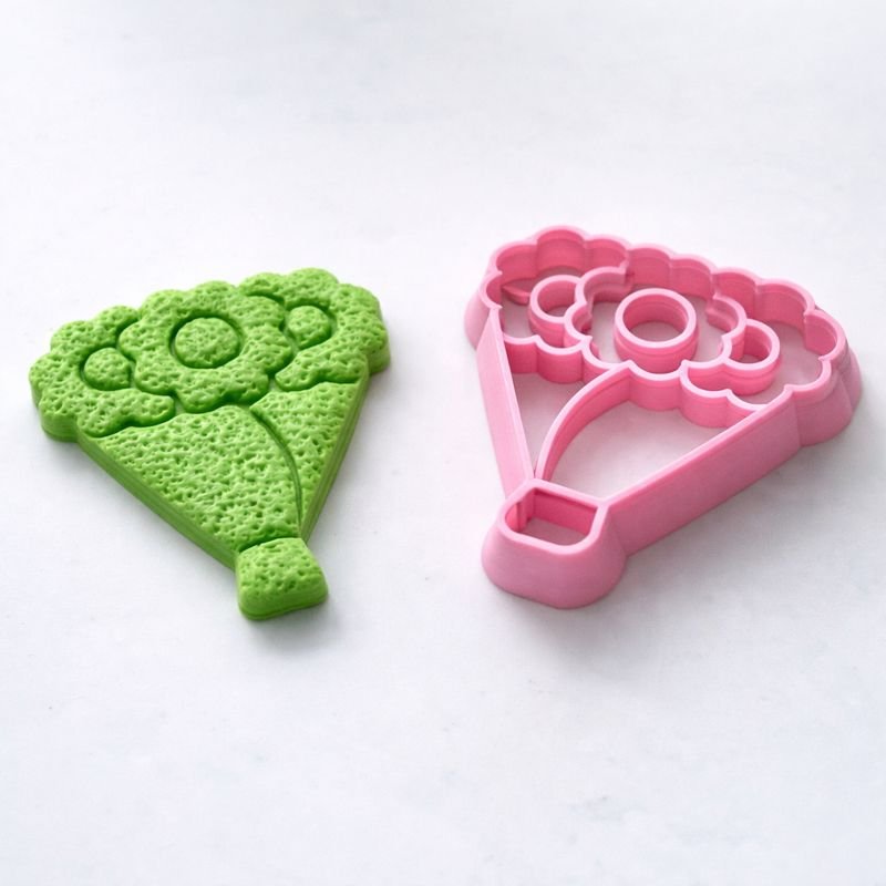 Daisy bouquet combined Clay Stamp Embosser Set of 8 Cutter