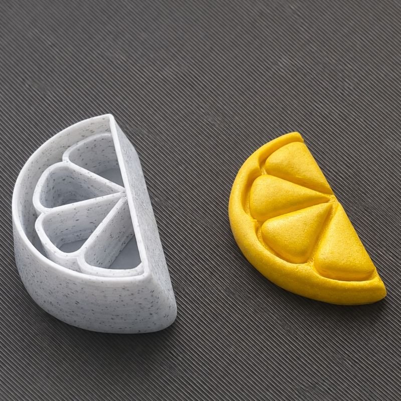 Lemon Slice Clay Stamp Embosser Set of 6 Cutter