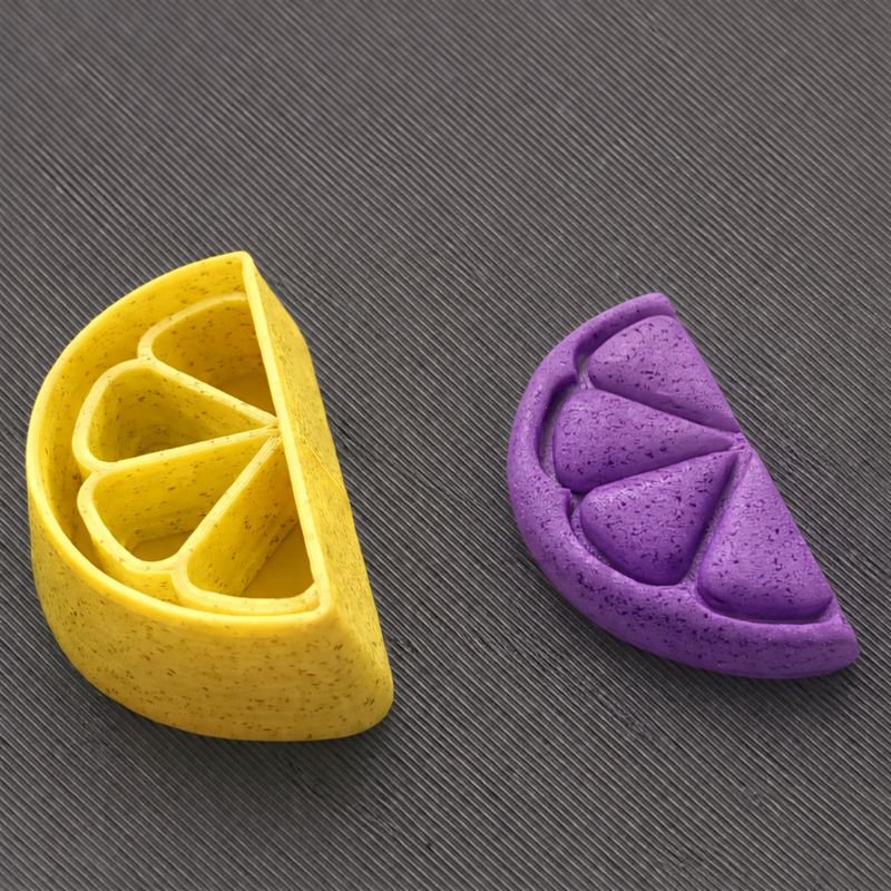 Lemon Slice Clay Stamp Embosser Set of 6 Cutter