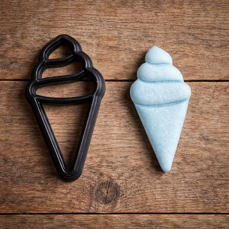 Ice Cream Cone Stamp Cutter Clay Embosser Set of 6