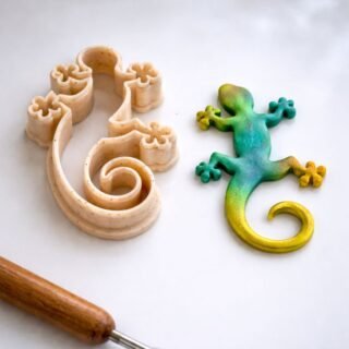 Gecko Cutter Stamp Clay Embosser Set of 7
