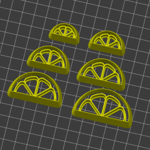 Lemon Slice Clay Stamp Embosser Set of 6 Cutter