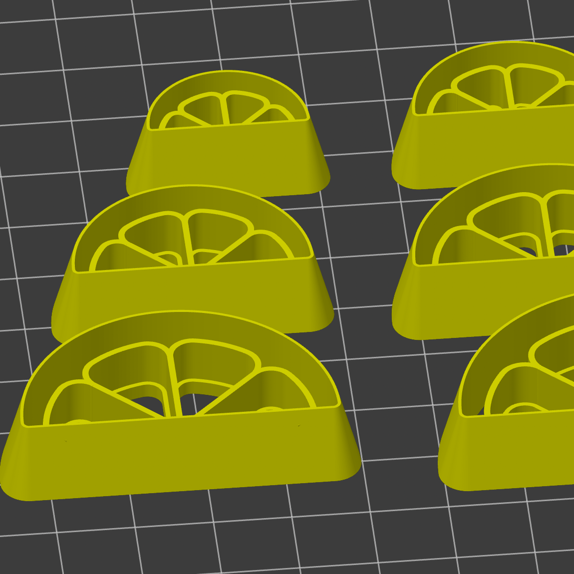 Lemon Slice Clay Stamp Embosser Set of 6 Cutter