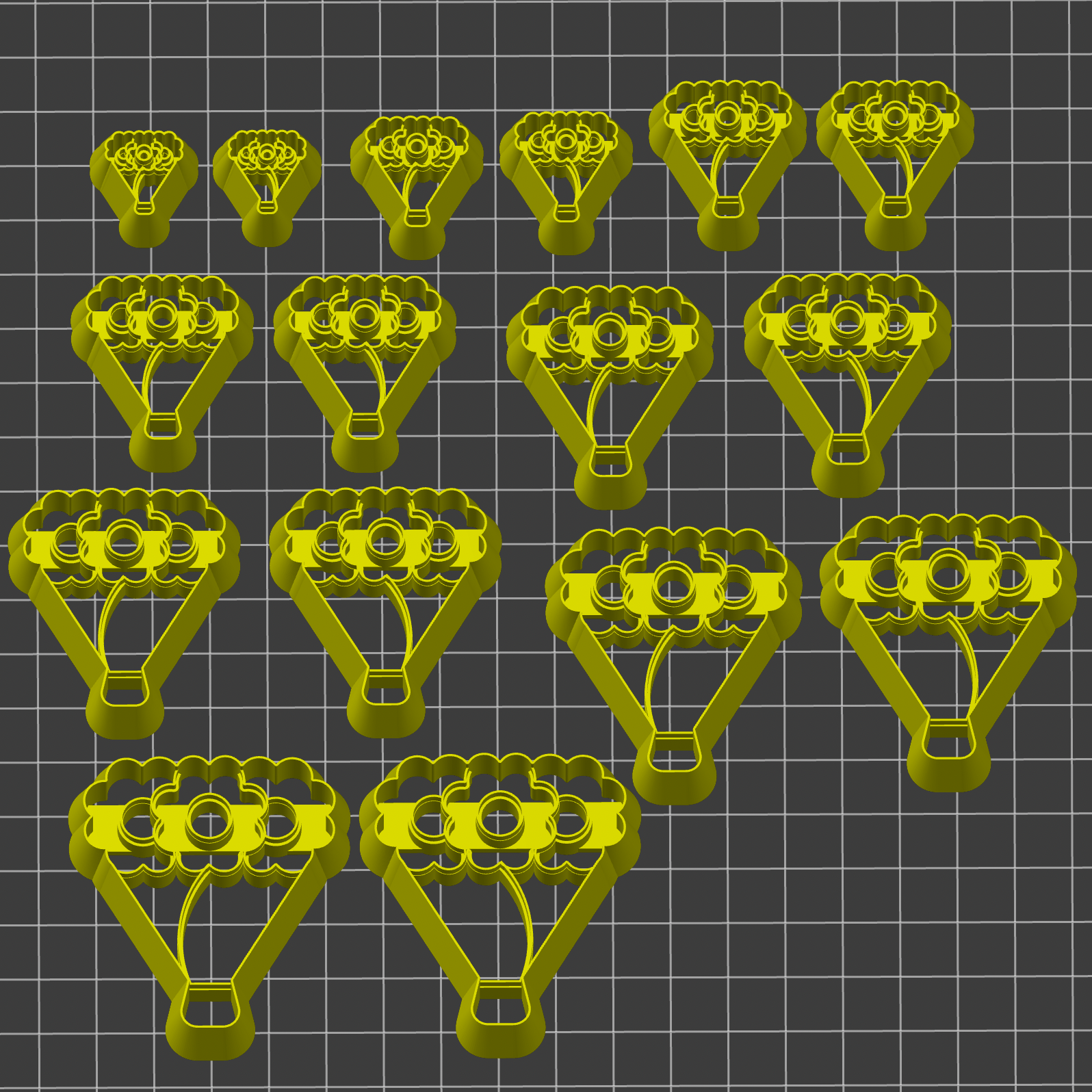 Daisy bouquet combined Clay Stamp Embosser Set of 8 Cutter