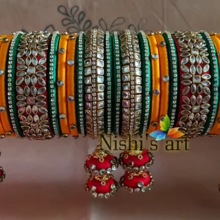 Royal Silk Thread Haldi Bridal Chooda Set