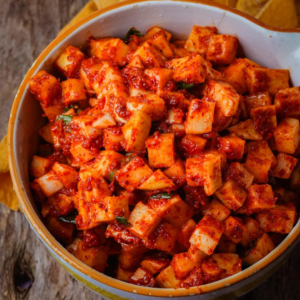 Boraa Authentic Radish Kimchi - Fermented Kkakdugi, Raw & Vegan, Without Preservatives 450 g Bottle